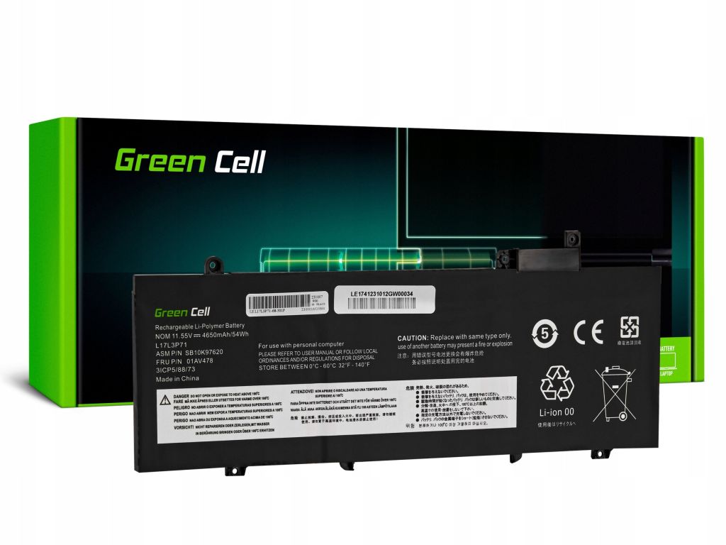 Baterie Green Cell L17L3P71 L17M3P71 L17M3P72 Lenovo ThinkPad T480s