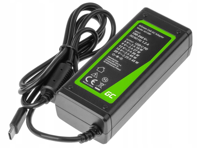 Green Cell USB-C 45W nabíječka  notebook