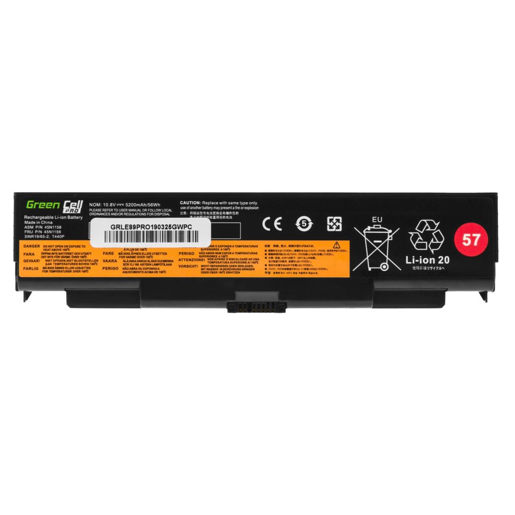 Baterie 45N1147 45N1153 45N1160 Lenovo 5200mAh kod LE89PRO