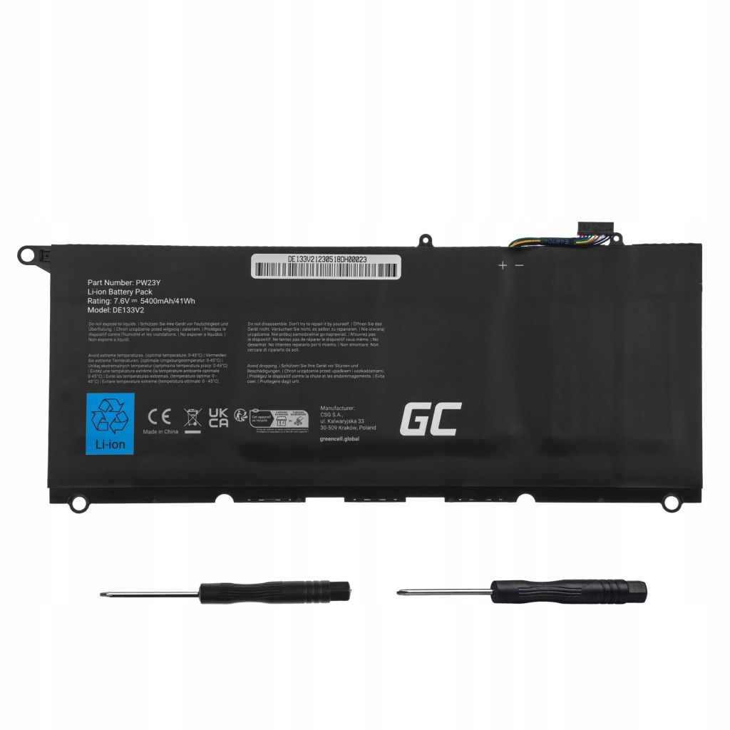 Baterie PW23Y TP1GT 0RNP72 do Dell XPS 13 9360 Kod výrobce DE133V2