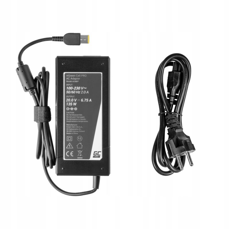 Nabíječka Lenovo 20V 6.75A 135W Slim Tip Značka Green Cell