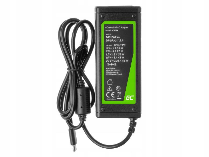 Green Cell USB-C 45W nabíječka  notebook