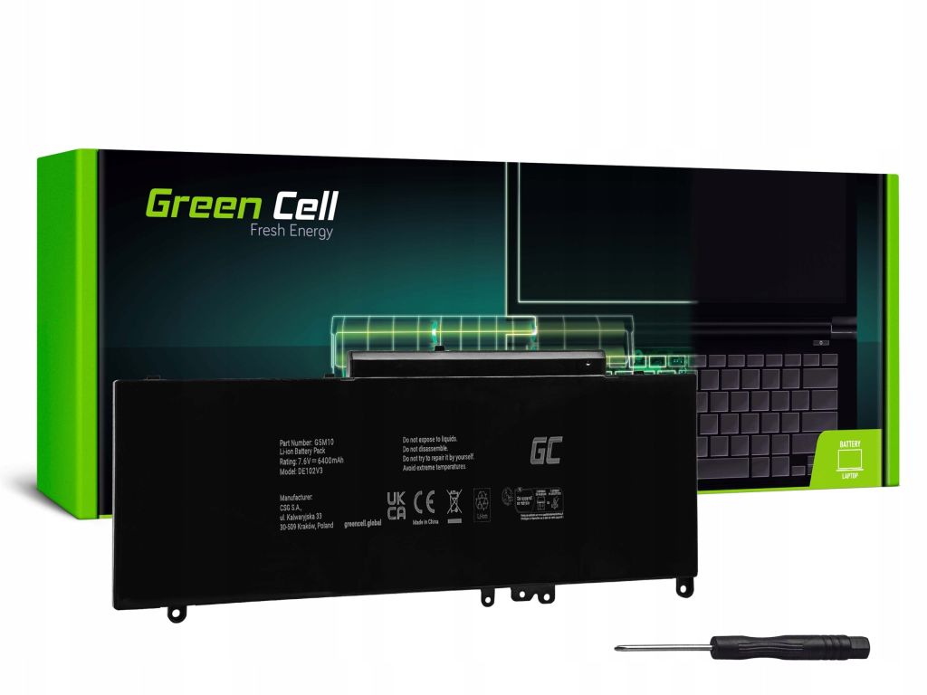 Baterie Green Cell G5M10 WYJC2 0WYJC2 Dell Latitude E5250 E5450 E5550