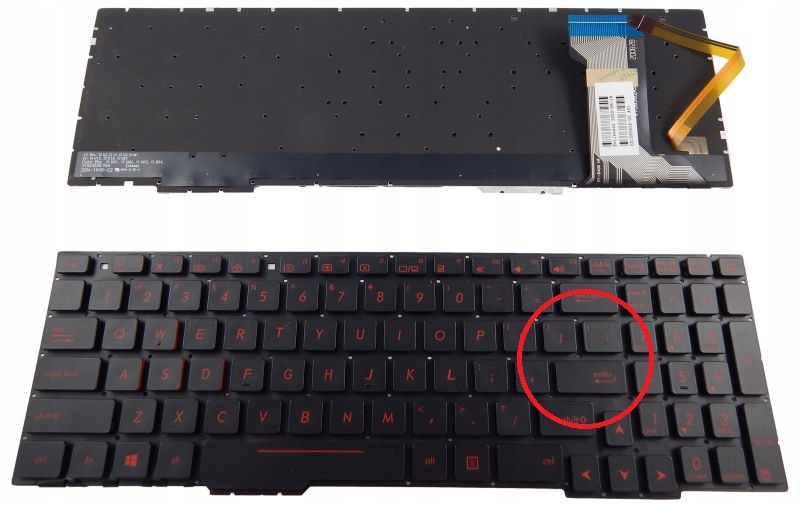Klávesnice Asus ROG GL553VW GL553VD ZX553VD FX53VW FX53VE FX753VE FX53VD FX553VD FX753VD LED