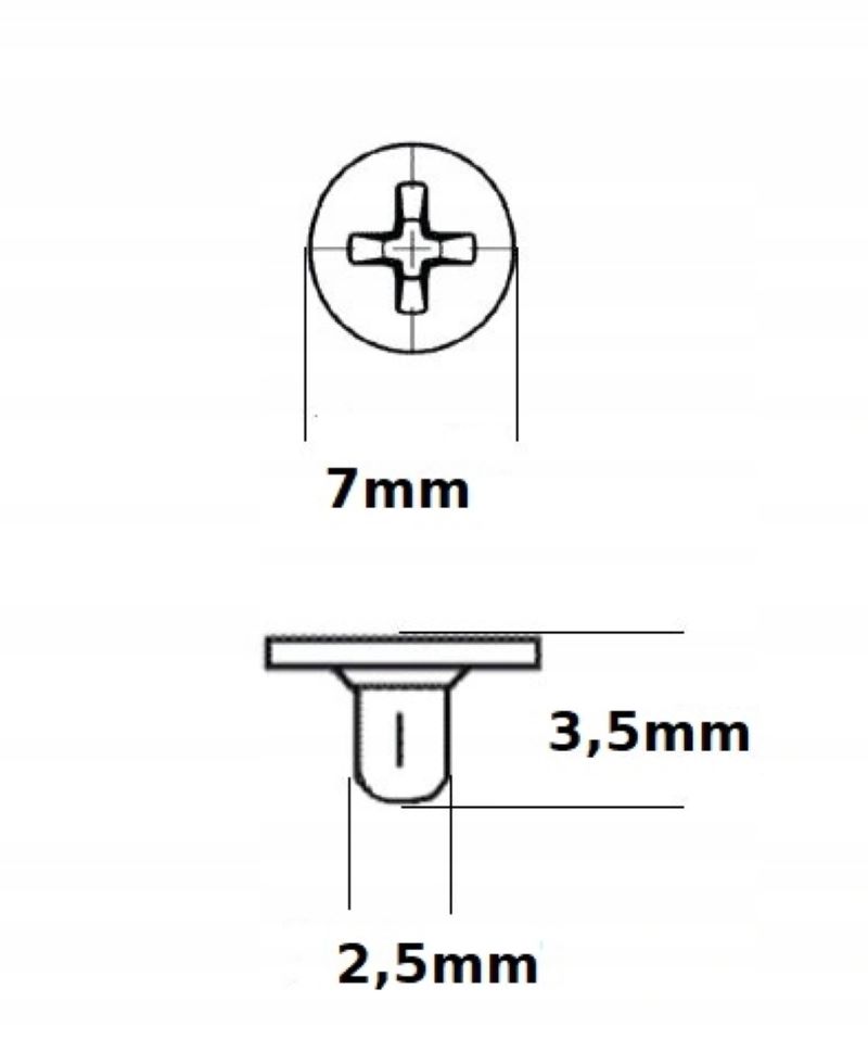 Šrouby pro panty HP PAVILION 15-CX 15T-CX / 8ks