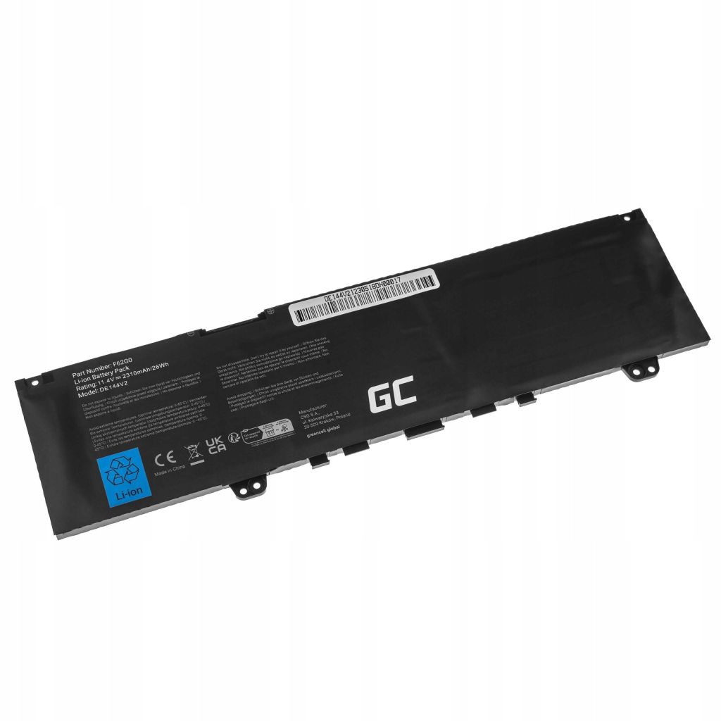 Baterie F62G0 do Dell Inspiron 13 5370 7370 7373 7380 7386 Vostro 5370 EAN (GTIN) 5904326373877