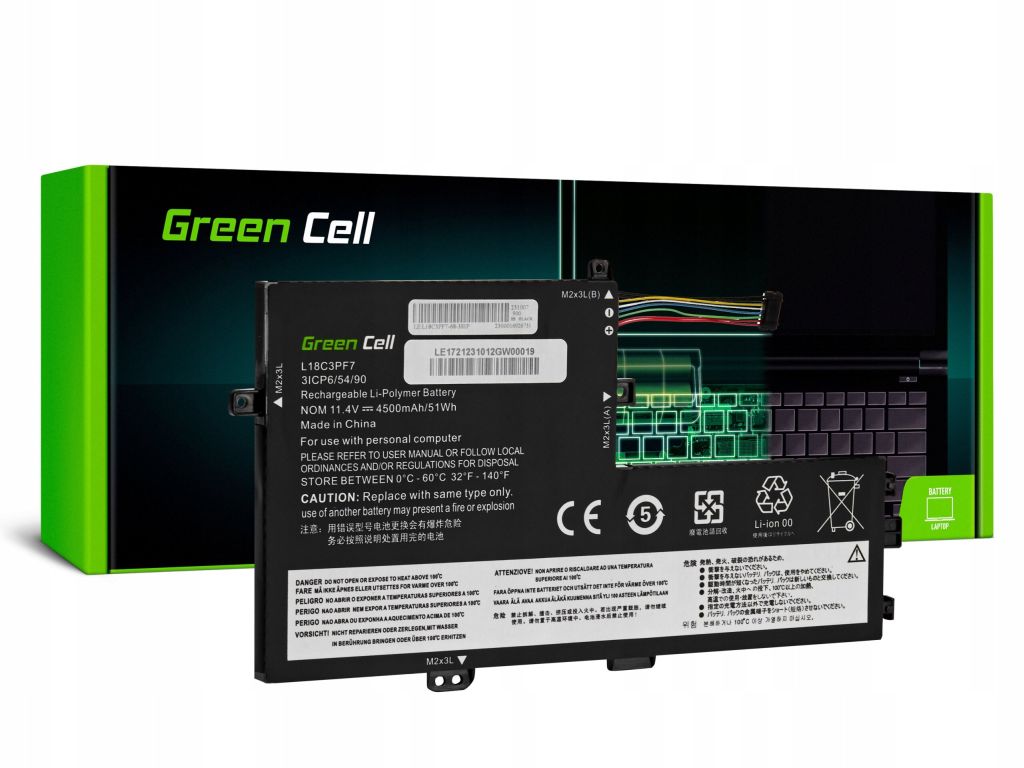 Baterie Green Cell L18C3PF6 L18C3PF7 L18L3PF3 L18M3PF6 L18M3PF7 Lenovo