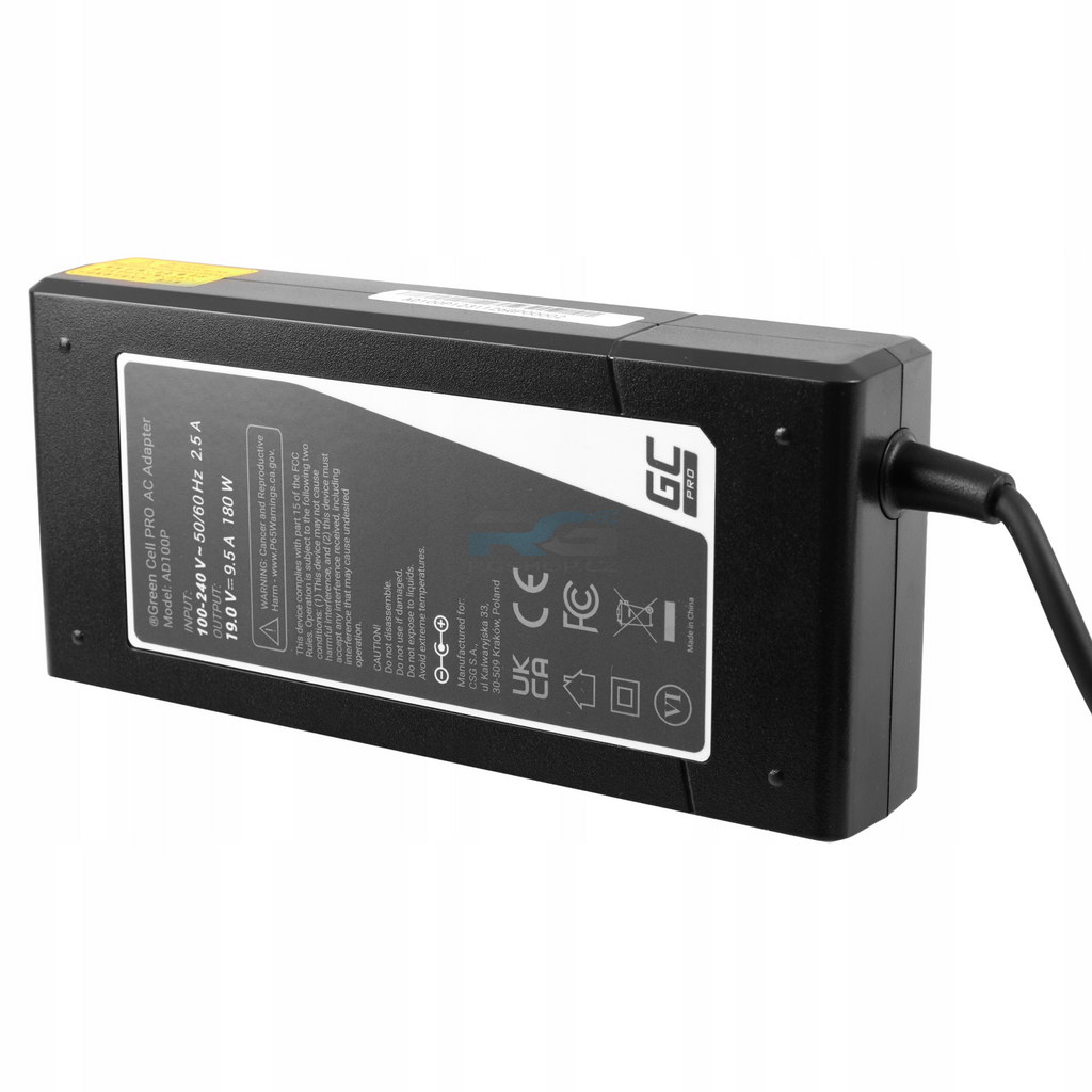 Adaptér Nabíječka Green Cell PRO MSI, Asus 180W 19V 9.5A 5.5-2.5mm