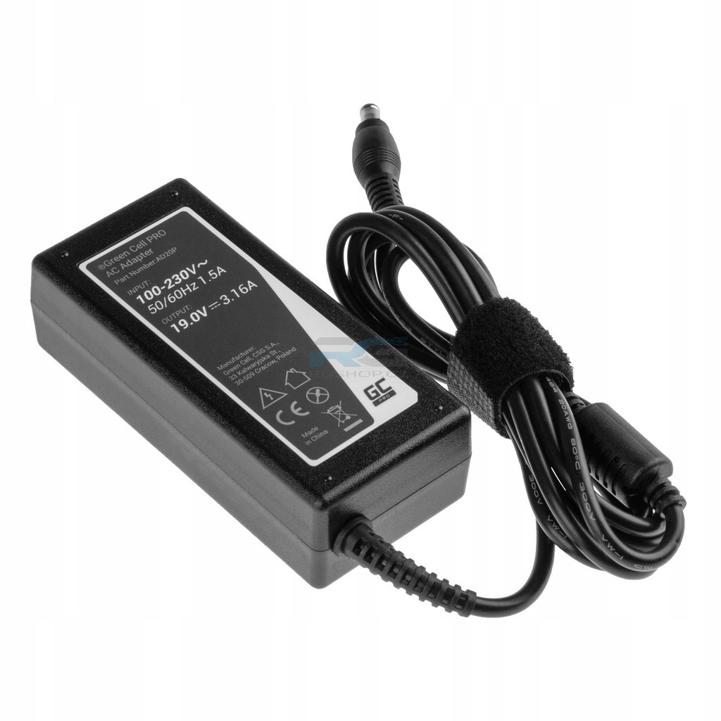 Adaptér Nabíječka Green Cell PRO Samsung 60W 19V 3.16A PIN 5.5-3.0mm