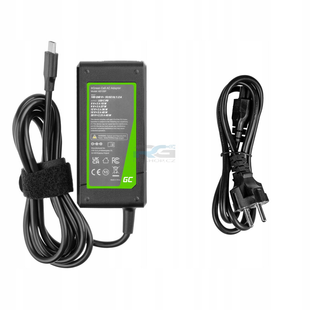 Adaptér Nabíječka USB-C 45W pro notebooky, telefony, tablety Apple Dell Lenovo