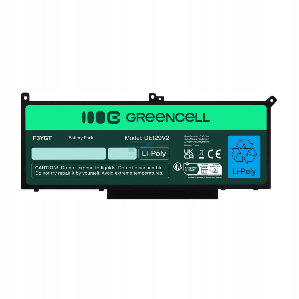 baterie Green Cell F3YGT Dell Latitude 7280 7290 7380 7390 7480 7490