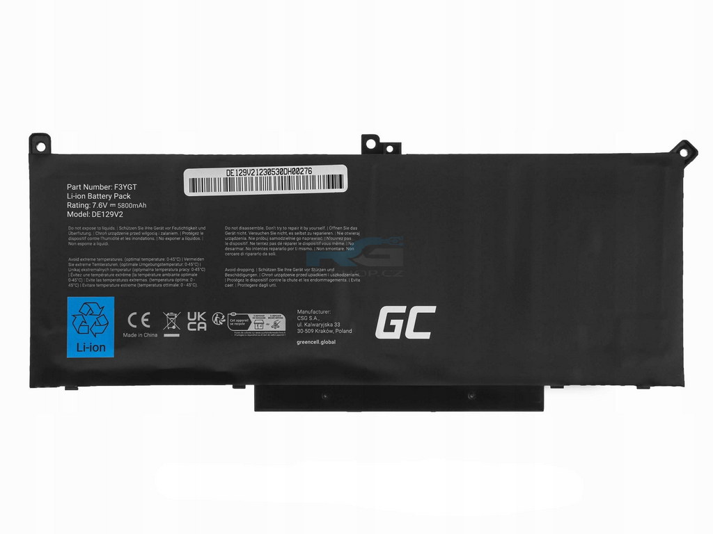 baterie F3YGT Dell Latitude 7280 7290 7380 7390