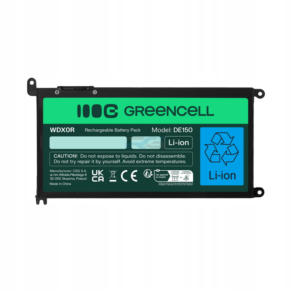 baterie Green Cell WDX0R WDXOR 3CRH3 T2JX4 Y3F7Y 0CYMGM Dell