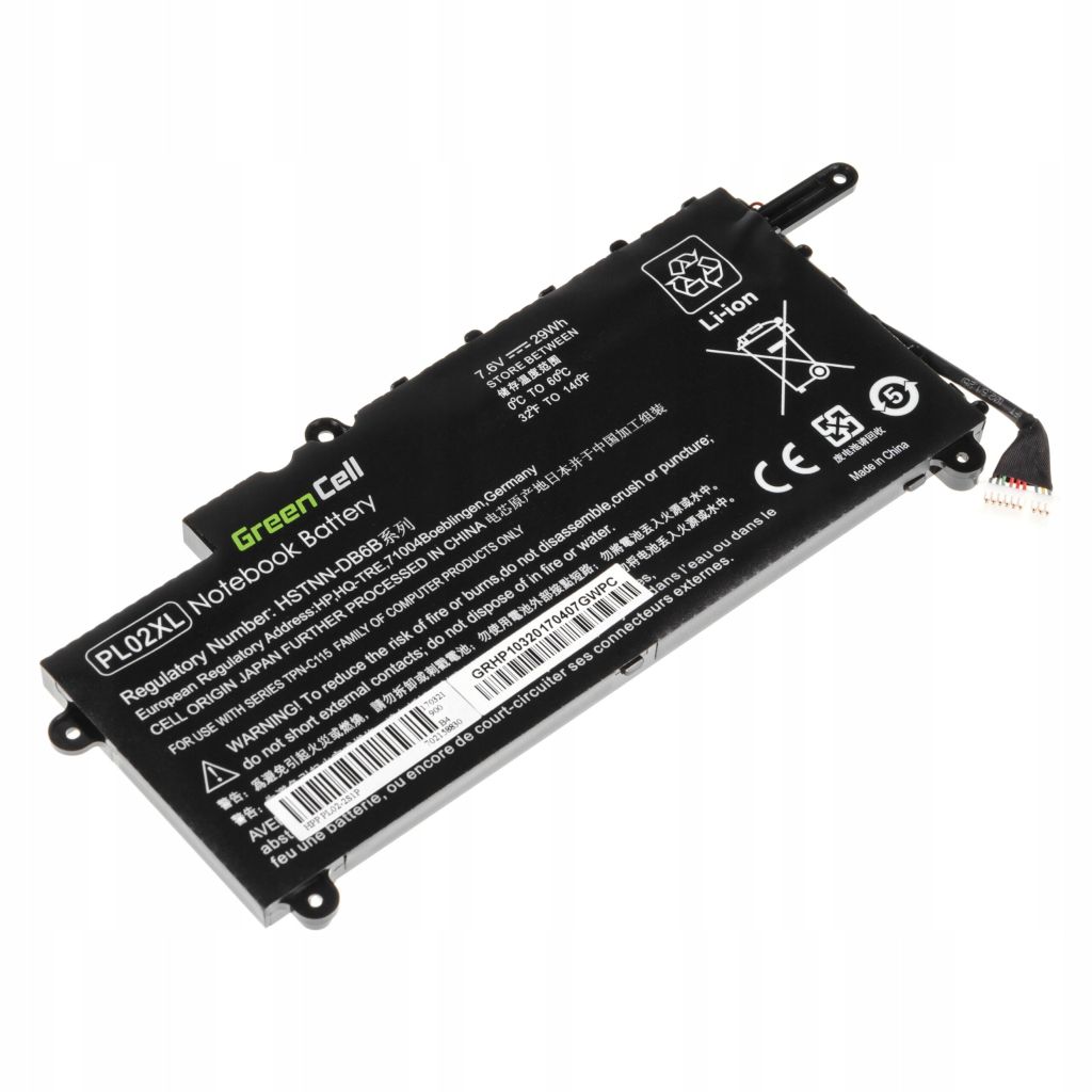 Baterie PL02XL HSTNN-LB6B PL03 do HP Pavilion x360 11-N 11-N032EW 11-N032NW EAN (GTIN) 5902719423406