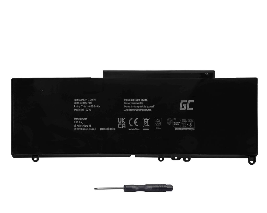 Baterie Green Cell G5M10 WYJC2 0WYJC2 do Dell Latitude E5250 E5450 E5550 Stan opakowania oryginalne