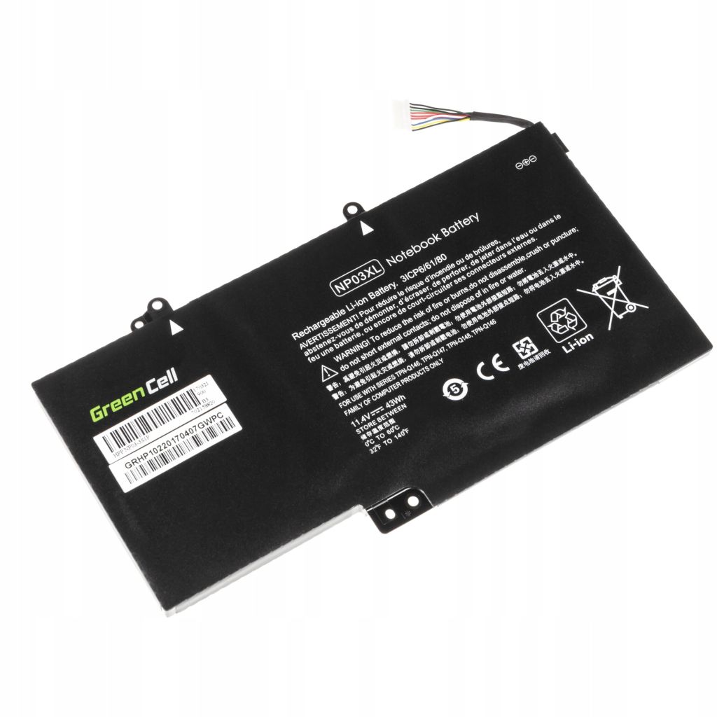 Baterie do HP 15-U000EW 15-U211NW 15-U221NW 13-A000EW 13-A211NW 13-A220NW EAN (GTIN) 5902719423390
