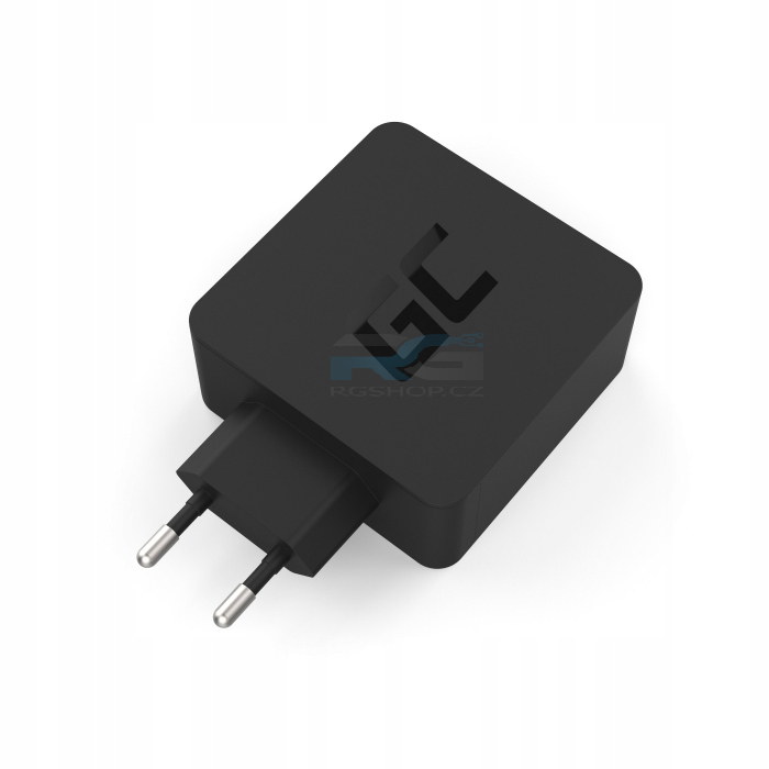 Nabíječka 45 W — 1x USB-C PD + 1x USB-A, kabel 2 m, černý