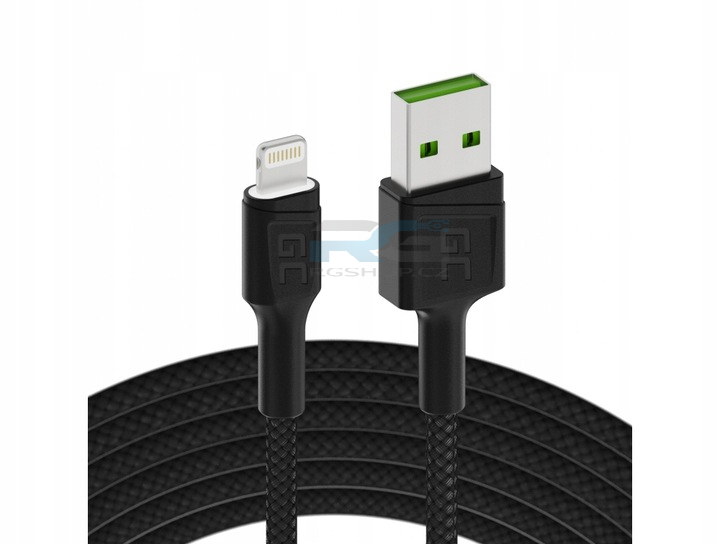 Nabíječka do auta 48 W — Apple iPhone, USB-C 30 W, USB-A 18 W, 2x kabel Lightning (120 cm, 100 cm), černý