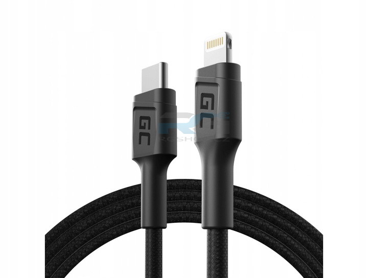 Nabíječka do auta 48 W — Apple iPhone, USB-C 30 W, USB-A 18 W, 2x kabel Lightning (120 cm, 100 cm), černý