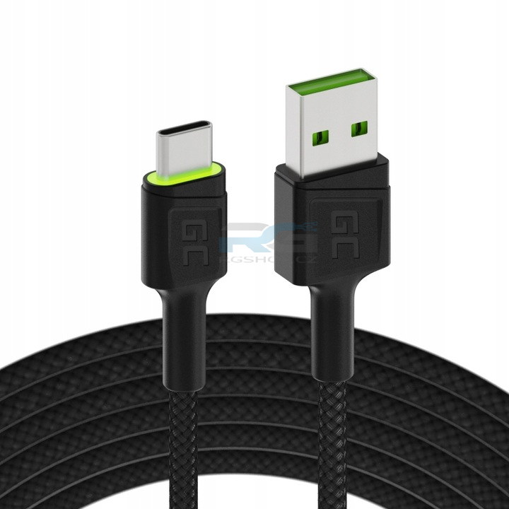 Nabíječka do auta PowerRide Nano36 36 W — 2x USB-A, kabel USB–USB-C 2 m LED, černý - obrázek 4