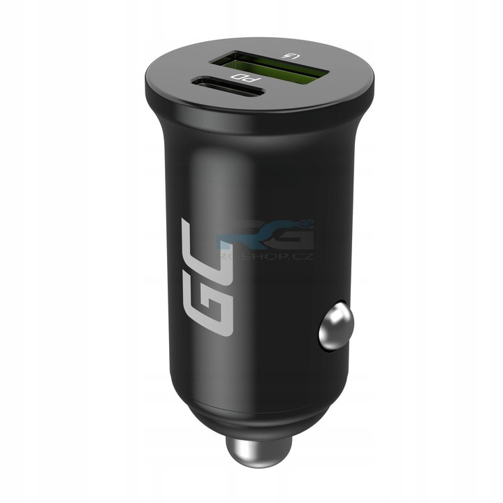 Nabíječka do auta PowerRide Nano38 — USB-C, USB-A, 38 W + kabel USB-C 2 m 60 W, černý - obrázek 3