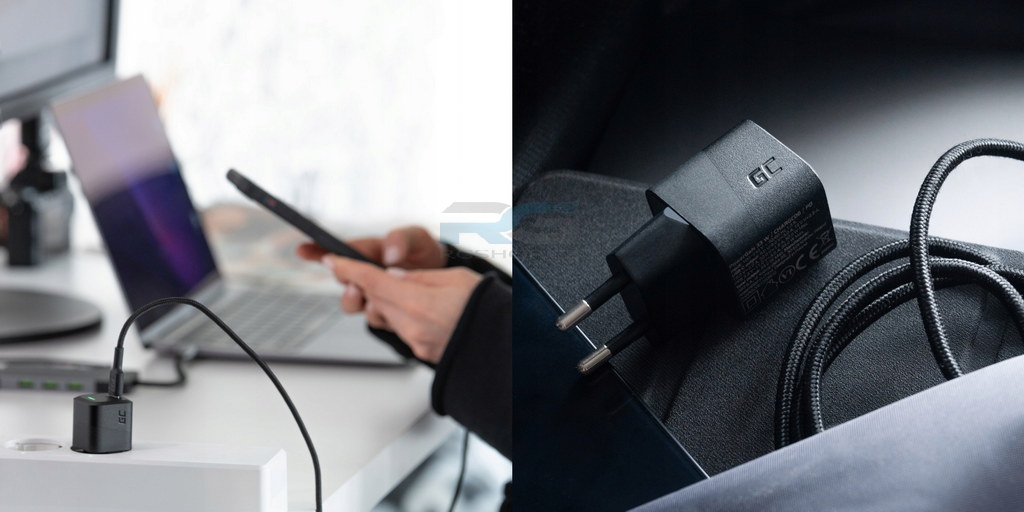Nabíječka GC PowerGaN 33 W — USB-C 33 W, kabel USB-C 2 m PD, černý
