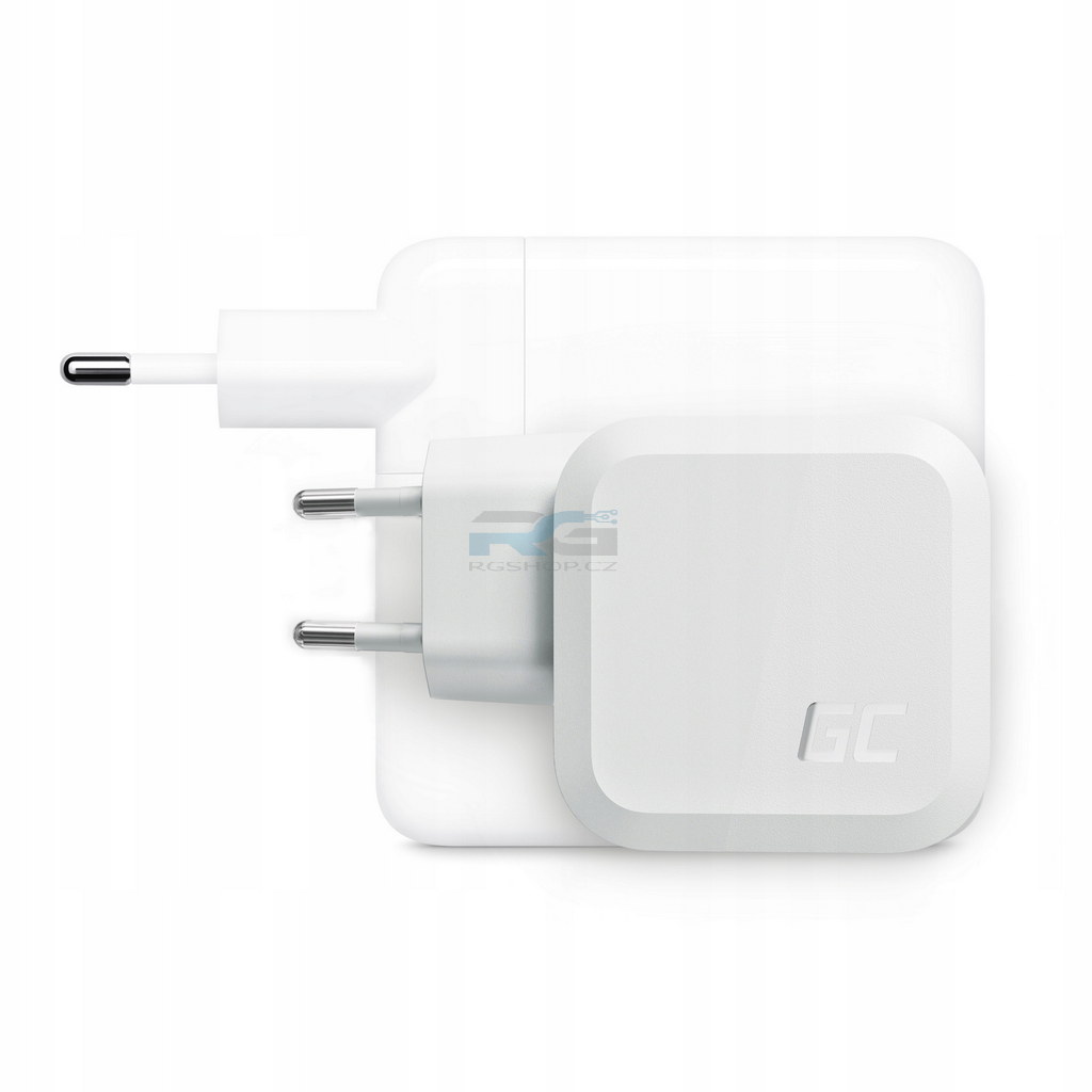 Nabíječka GC PowerGaN 65W — rychlá síťová 2x USB-C PD, 1x USB-A QC 3.0, 65W, bílý