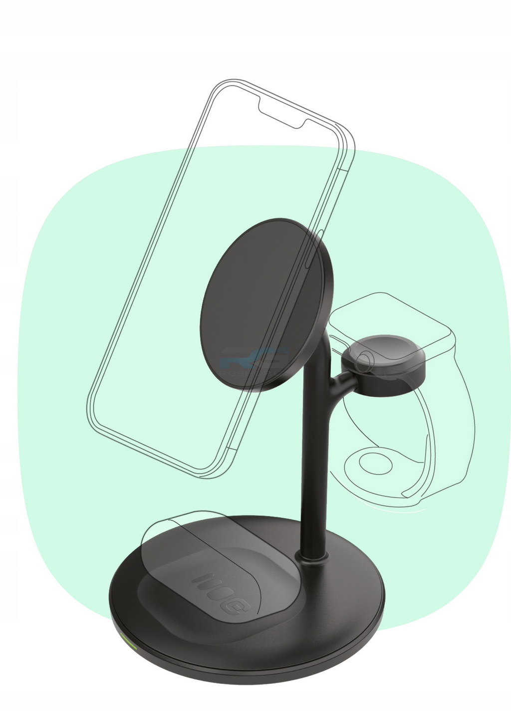 Nabíječka MagScape — indukční bezdrátová 3v1 MagSafe iPhone
