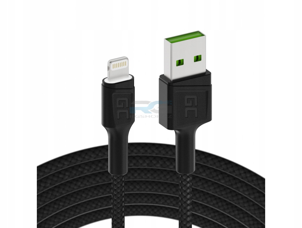 Nabíječka PowerGaN 65 W — USB-C, kabel Lightning 1.2 m, černý
