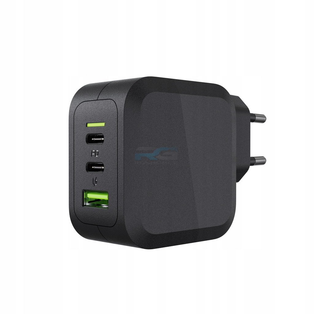 Nabíječka PowerGaN 65 W — USB-C, kabel Lightning 1.2 m, černý