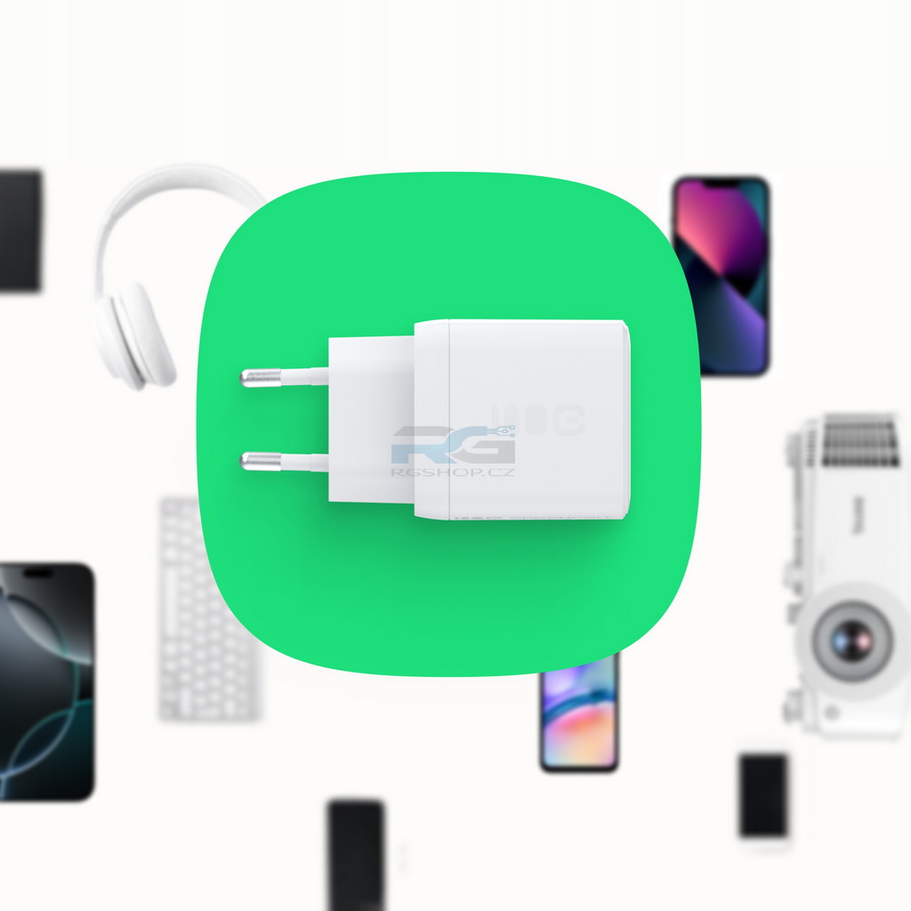 Nabíječka PowerSource Duo30 — rychlá síťová 30 W USB-C USB-A PD QC 3.0 Telefon