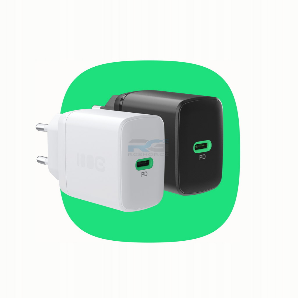 Nabíječka PowerSource Solo30 — rychlá síťová 30W USB-C PD 3.0 QC 4+ AFC Telefon