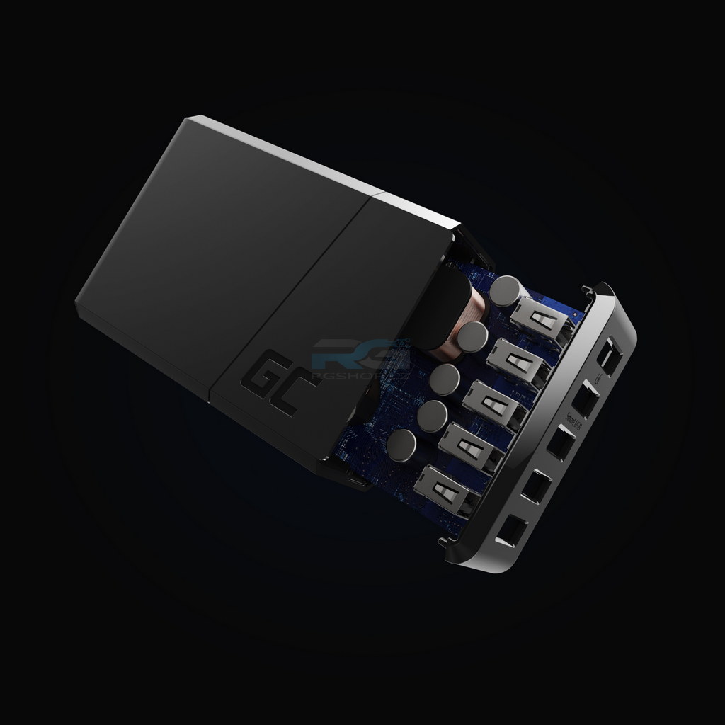 Rychlá nabíječka GC ChargeSource 5 52 W — 5x USB-A, kabel napájecí 1.2 m