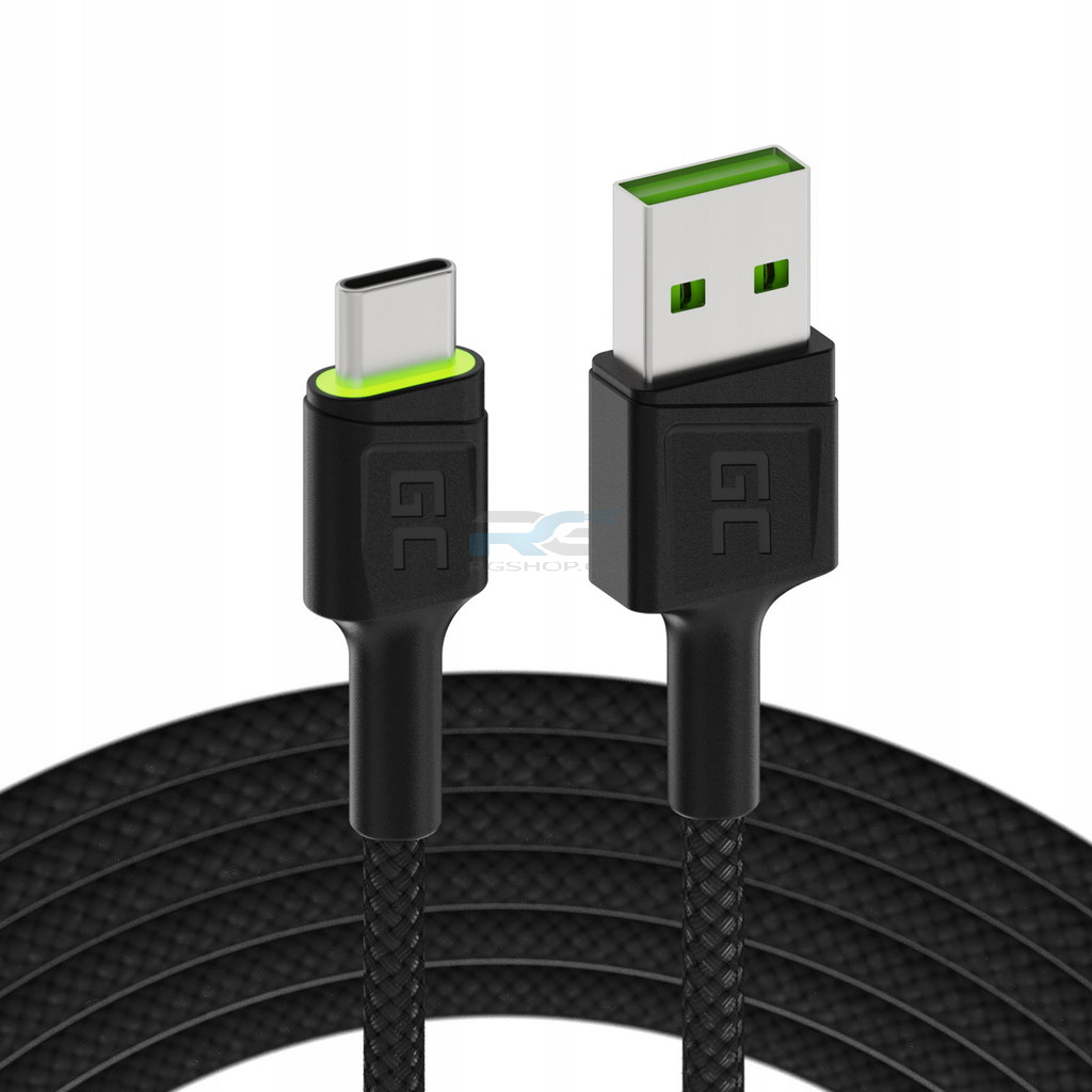 Síťová nabíječka ChargeSource3 30 W — 3x USB-A, kabel GC Ray USB-A–USB-C 1.2 m LED, černý