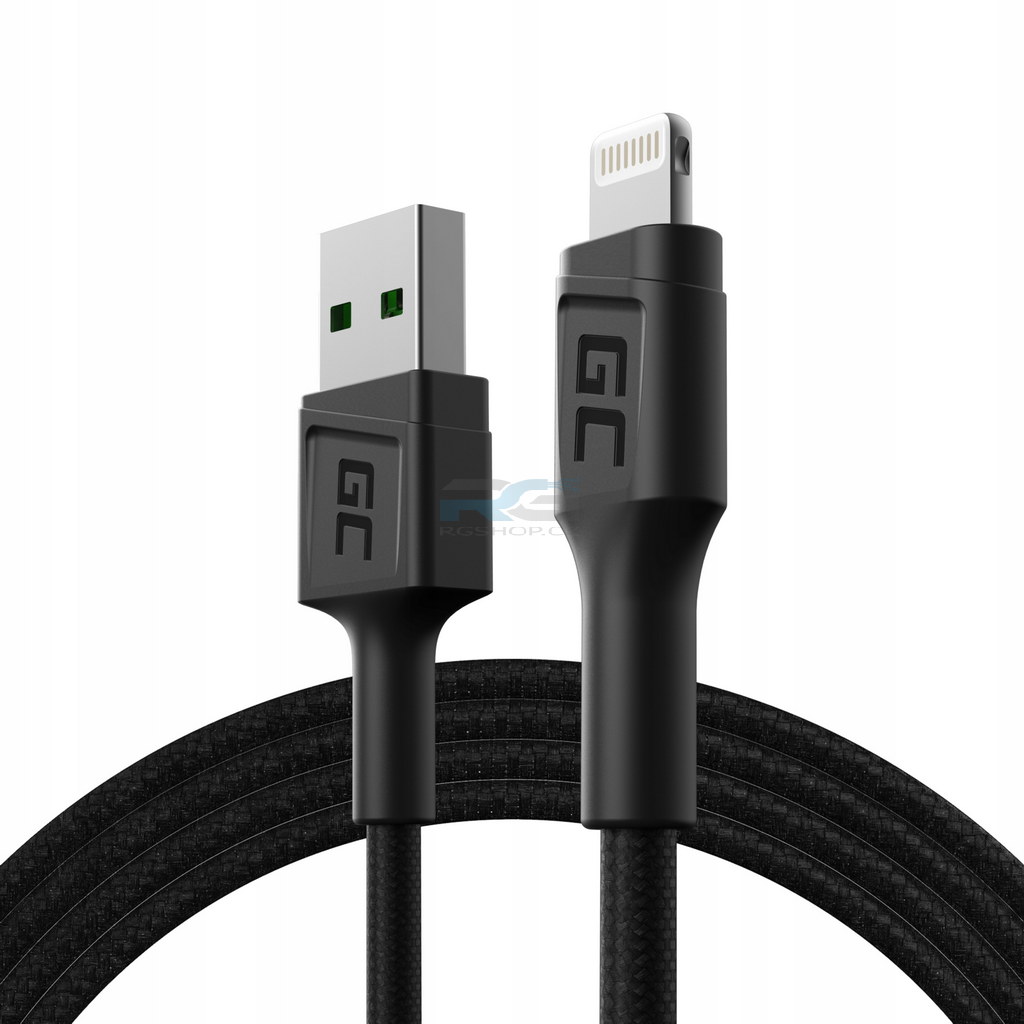 Síťová nabíječka ChargeSource3 30 W — 3x USB-A, kabel USB–Lightning 1.2 m, černý