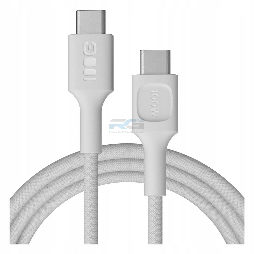 Síťová nabíječka PowerSource Duo30 30 W — USB-C, USB-A, kabel USB-C 2 m 100 W, bílý