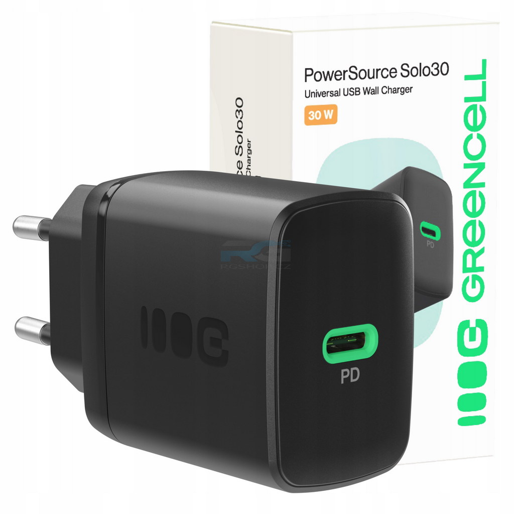 Síťová nabíječka PowerSource Solo30 30 W — USB-C, kabel PowerFlex USB-C 2 m 100 W, černý - obrázek 3